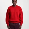 Pull oversize en laine mérinos - Rouge écarlate