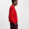 Pull oversize en laine mérinos - Rouge écarlate