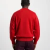 Pull oversize en laine mérinos - Rouge écarlate