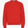 Pull oversize en laine mérinos - Rouge mandarine