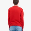Pull oversize en laine mérinos - Rouge mandarine