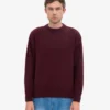 Pull oversize en laine mérinos - Rouge sang de bœuf