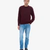 Pull oversize en laine mérinos - Rouge sang de bœuf