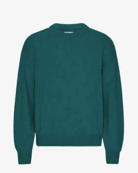 Pull oversize en laine mérinos - Vert océan