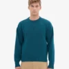 Pull oversize en laine mérinos - Vert océan