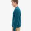 Pull oversize en laine mérinos - Vert océan