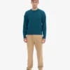 Pull oversize en laine mérinos - Vert océan