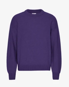 Pull oversize en laine mérinos - Violet ultra