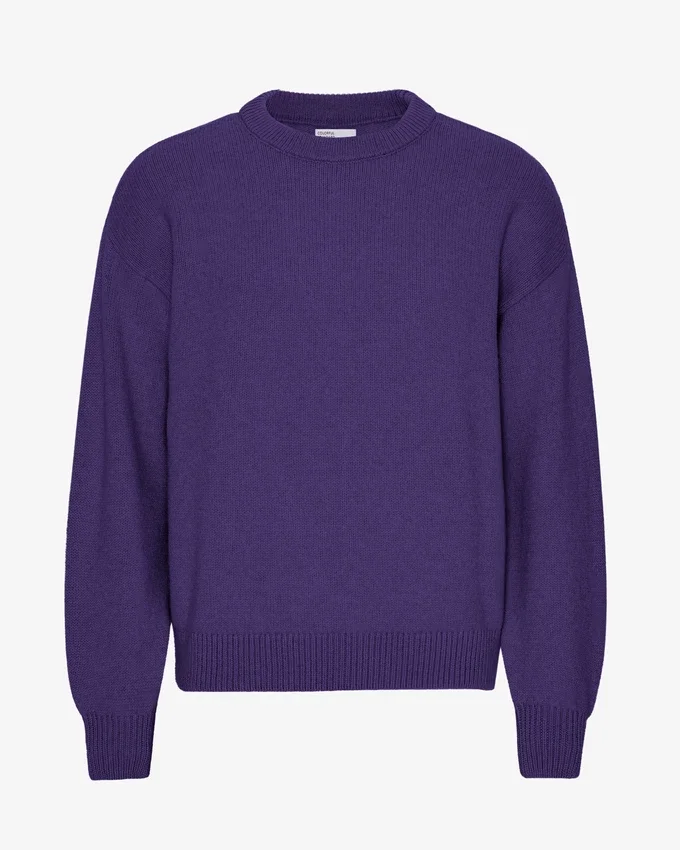 Pull oversize en laine mérinos - Violet ultra