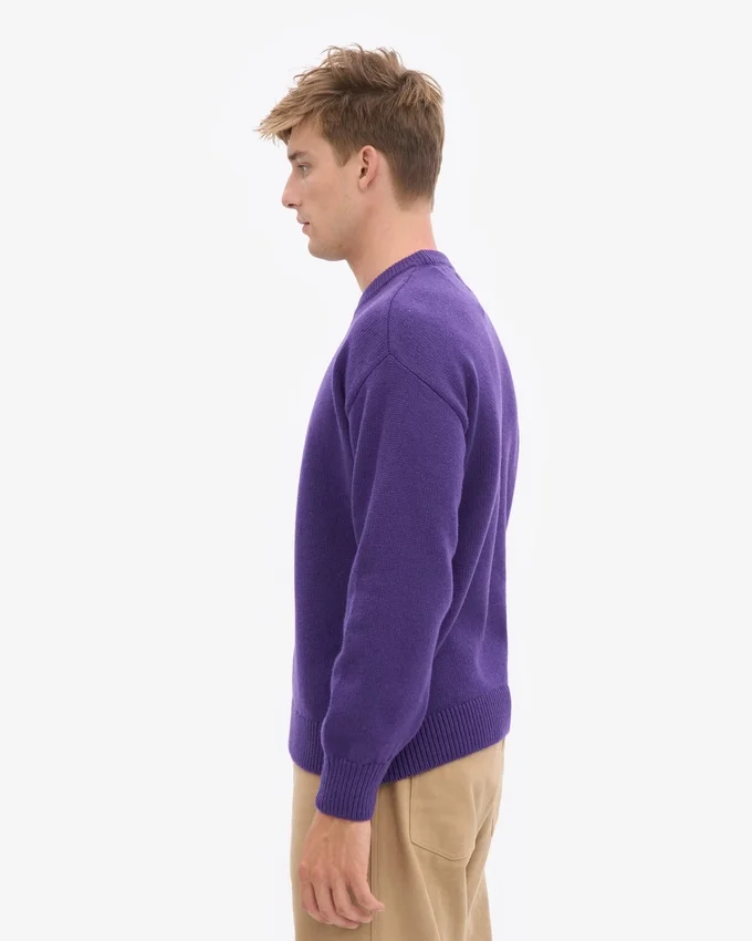 Pull oversize en laine mérinos - Violet ultra
