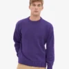 Pull oversize en laine mérinos - Violet ultra