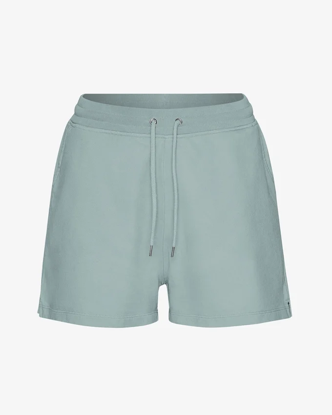 Short de survêtement bio pour femme - Bleu acier