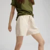 Short de sport bio pour femme - Jaune pâle
