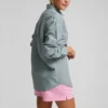 Short de survêtement bio pour femme - Rouge mandarine