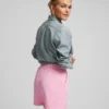 Short de survêtement bio pour femme - Rouge mandarine