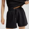 Short de survêtement bio pour femme - Bleu acier