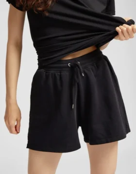 Short de survêtement bio pour femme – Noir intense