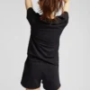 Short de survêtement bio pour femme - Bleu acier
