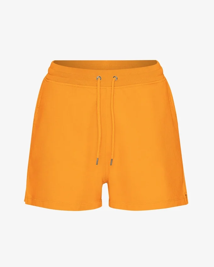 Short de survêtement bio pour femme - Orange soleil