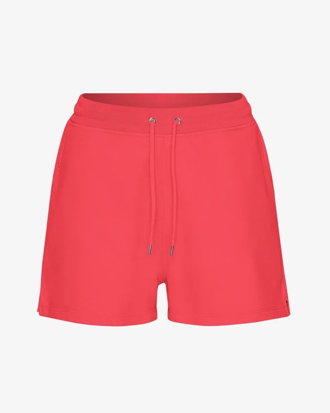 Short de survêtement bio pour femme - Rouge mandarine