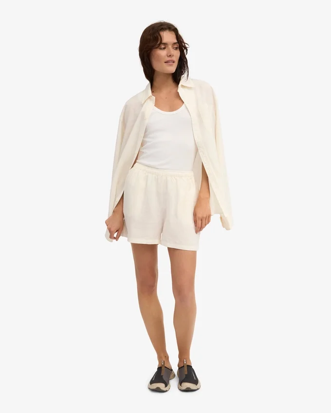 Shorts en lin - Blanc ivoire