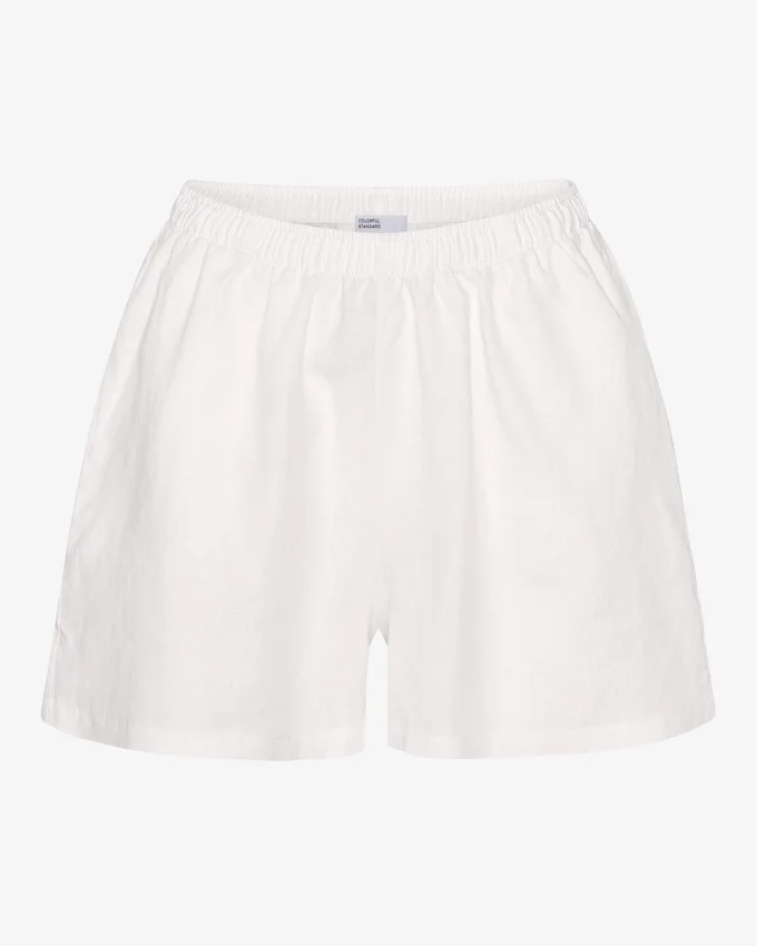 Shorts en lin - Blanc optique