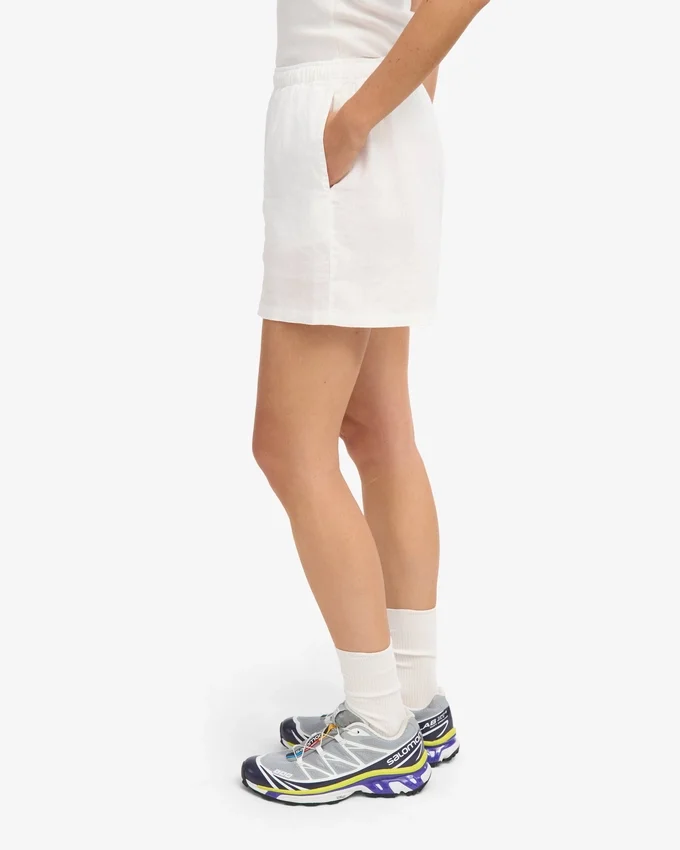 Shorts en lin - Blanc optique