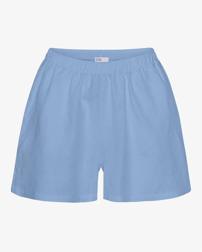 Shorts en lin - Bleu bord de mer