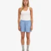 Shorts en lin - Bleu bord de mer
