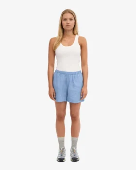 Shorts en lin – Bleu bord de mer