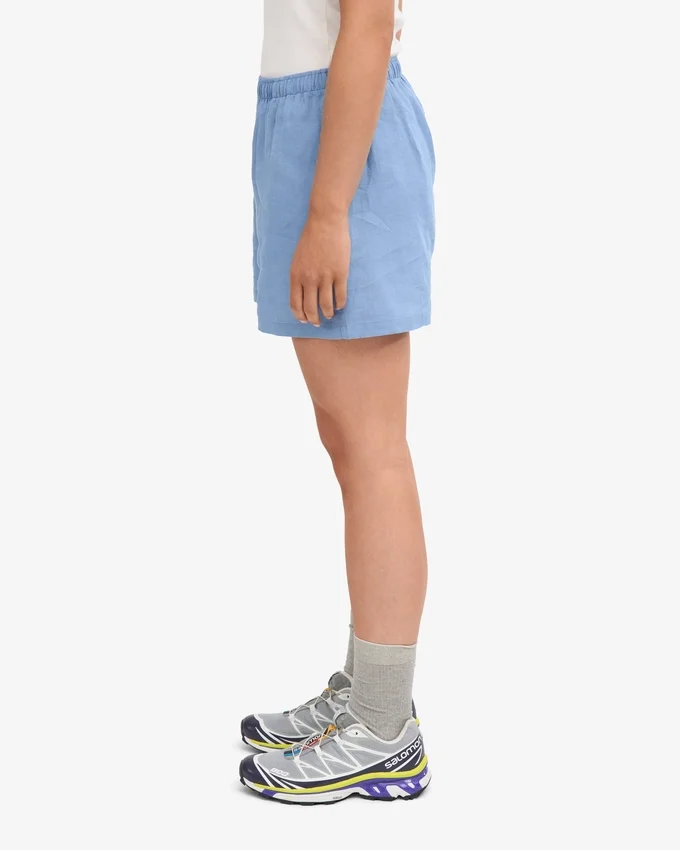 Shorts en lin - Bleu bord de mer