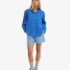 Shorts en lin - Bleu bord de mer