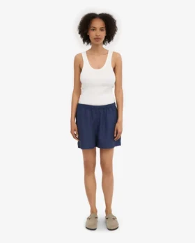 Shorts en lin – bleu marine