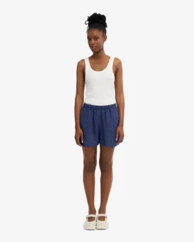Shorts en lin – Bleu marine
