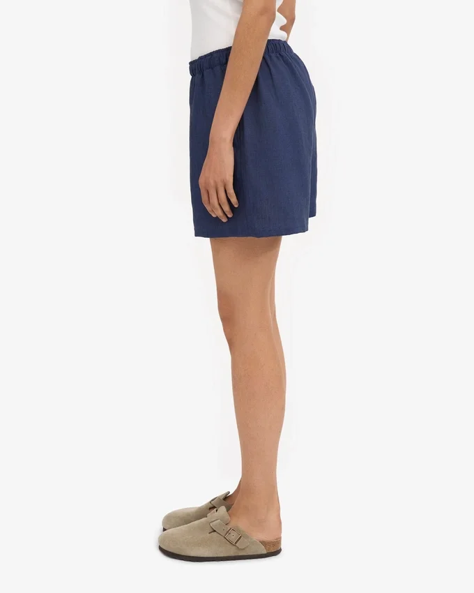 Shorts en lin - bleu marine