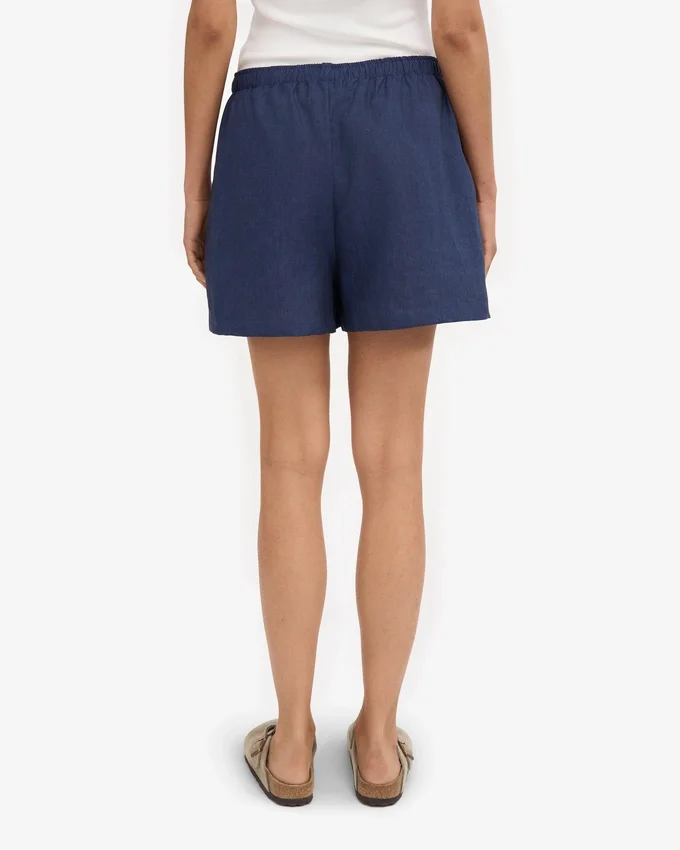 Shorts en lin - bleu marine