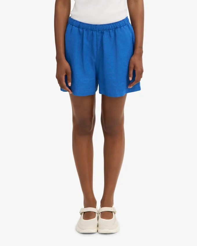 Shorts en lin - Bleu Pacifique