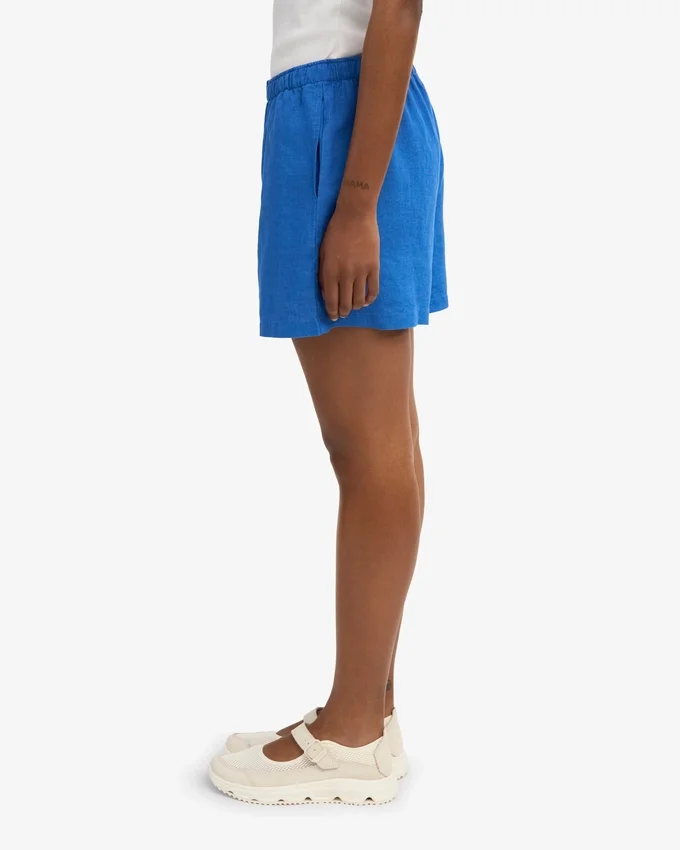 Shorts en lin - Bleu Pacifique