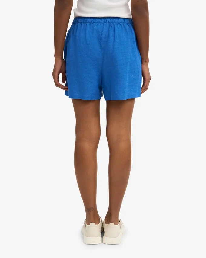 Shorts en lin - Bleu Pacifique