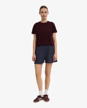 Shorts en lin – Bleu pétrole