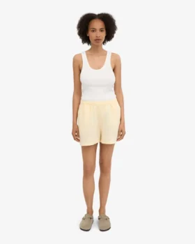 Shorts en lin – Jaune pâle