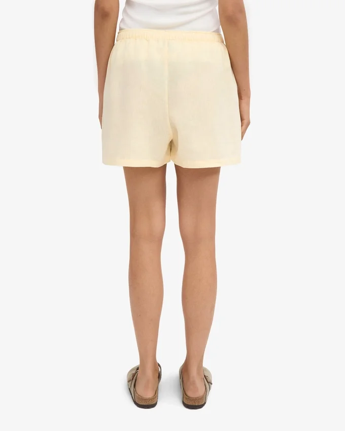 Shorts en lin - Jaune pâle