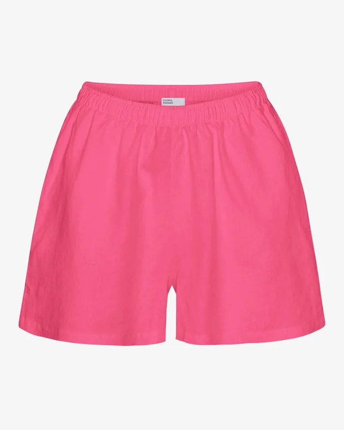 Shorts en lin - Rose bubble-gum