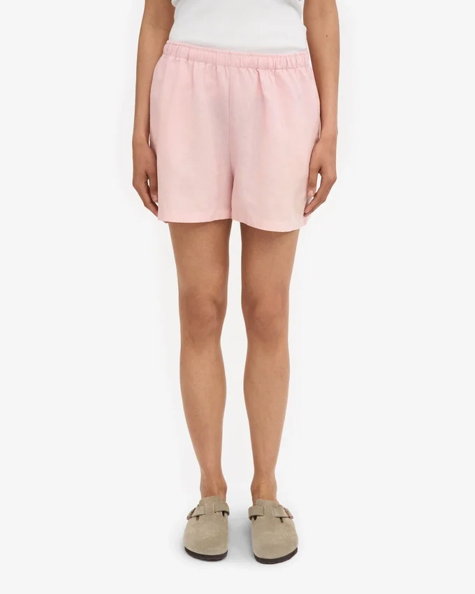 Shorts en lin - Rose délavé