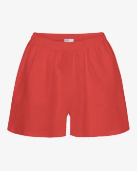 Shorts en lin - Rouge mandarine