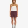 Shorts en lin - Rouge sang de bœuf