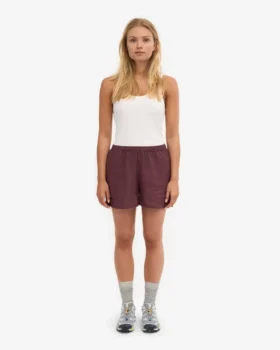 Shorts en lin – Rouge sang de bœuf