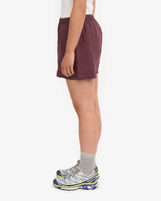 Shorts en lin - Rouge sang de bœuf