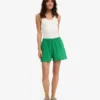 Shorts en lin - Vert Kelly