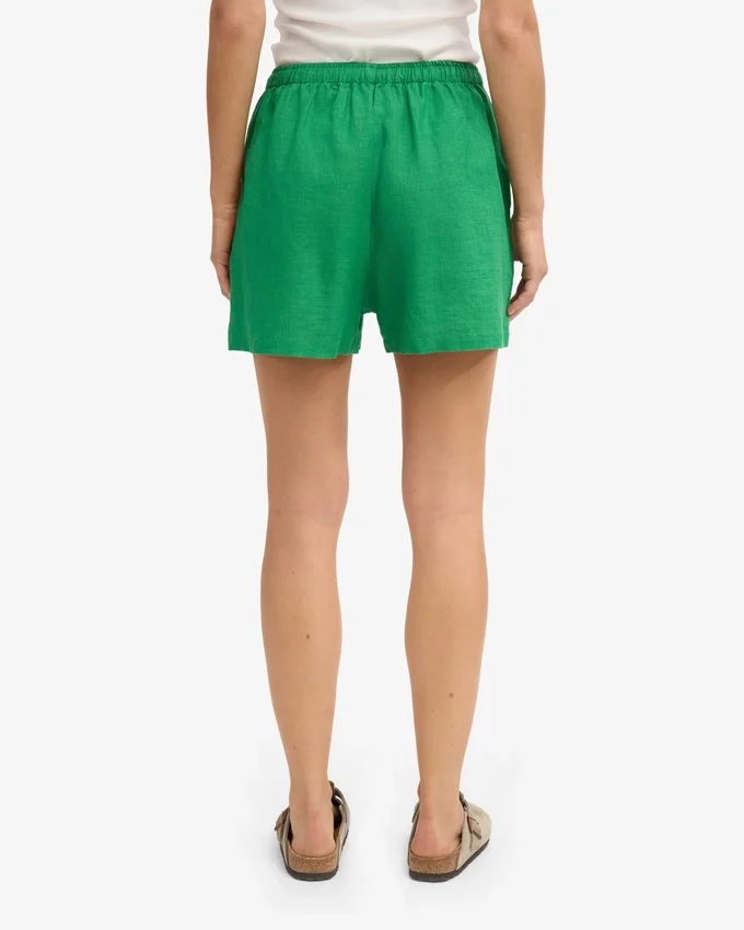 Shorts en lin - Vert Kelly